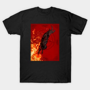 Black Phillip Burning Baphomet T-Shirt